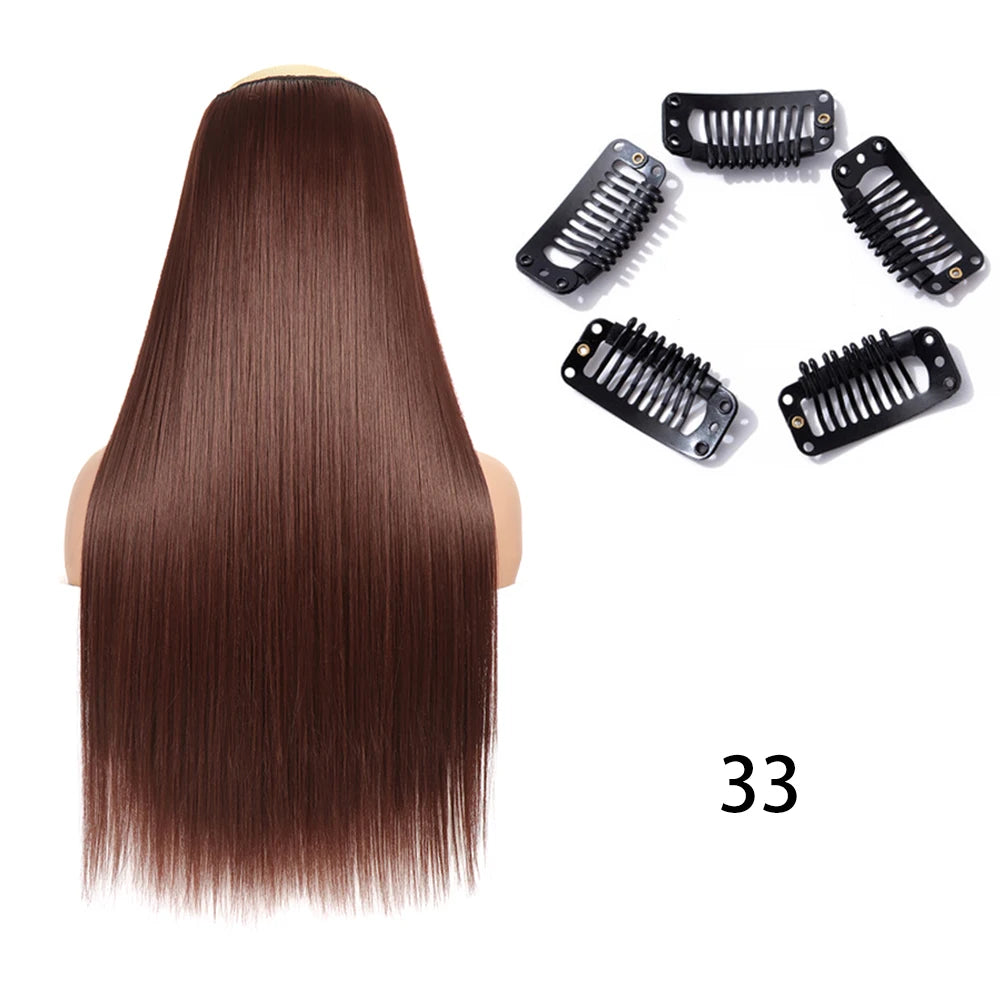 2X1 ๐๏ธ EXTENSIONES CORTINA 5 Clip 60 cm Largo CABELLO 100% Similar al Cabello Natural ๐ฅ