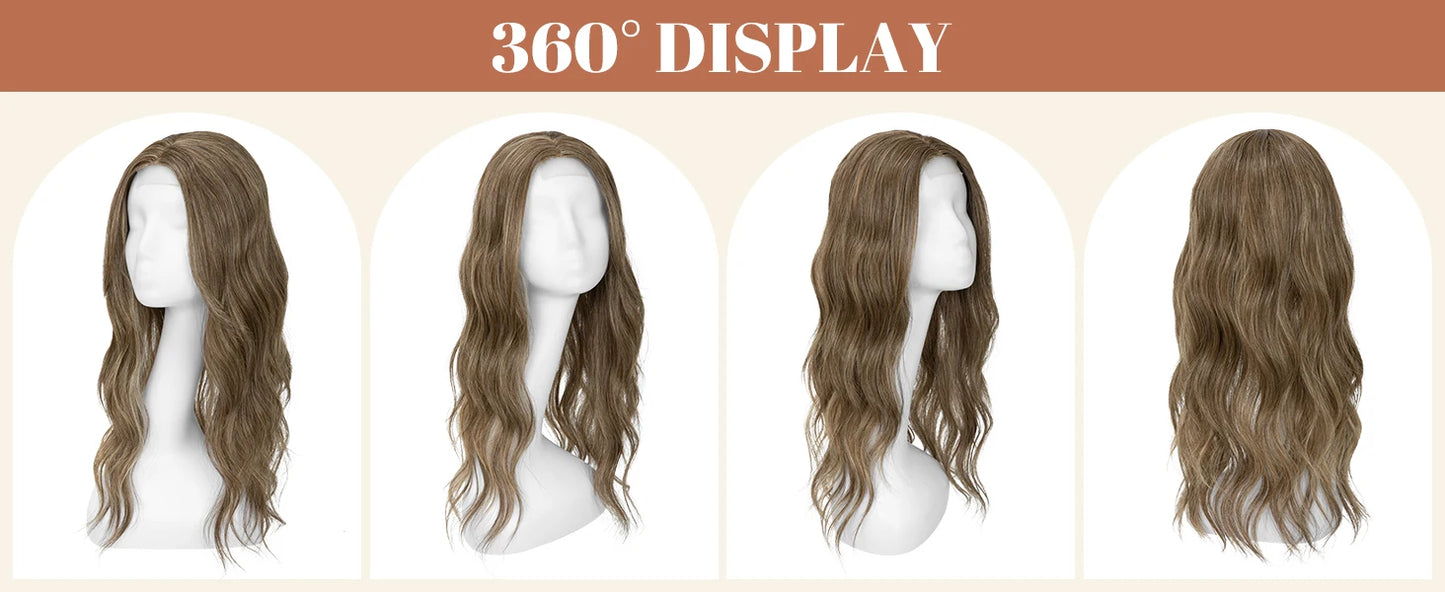 Corona Ondulada 55 cm Largo Cabello Organico Premium