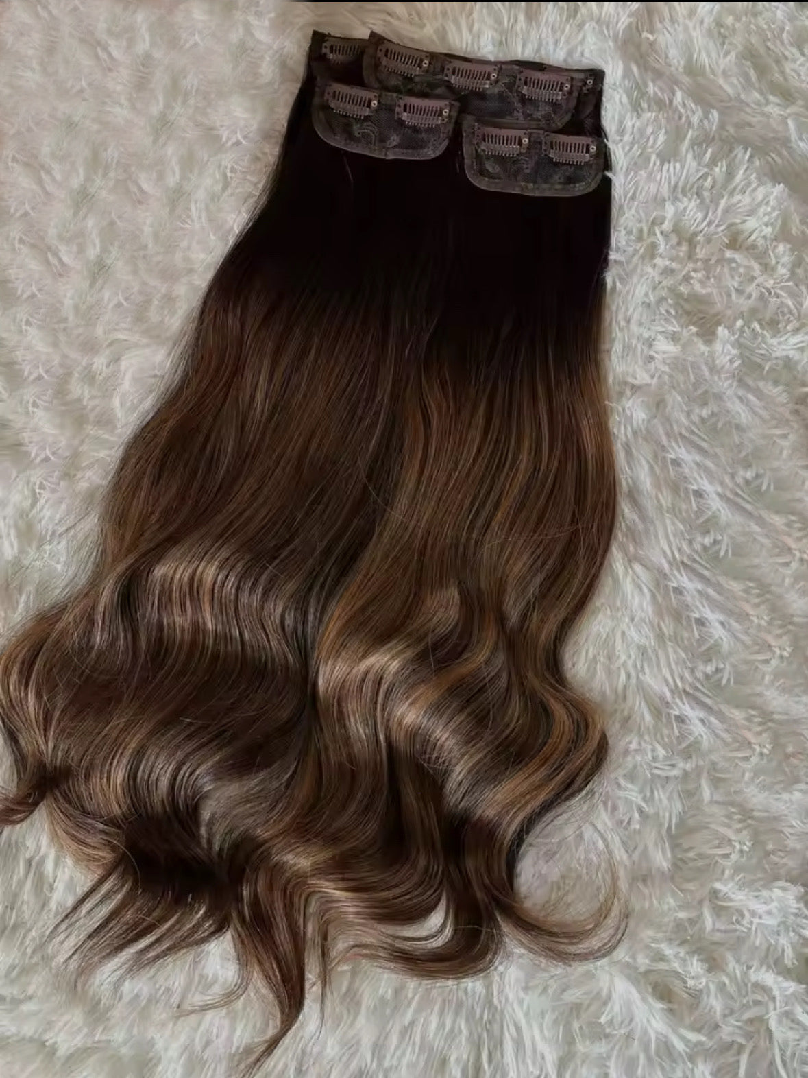 Pack 4 EXTENSIONES CORTINA BALAYAGE 60 cm PREMIUM 🥇 Semi Naturales