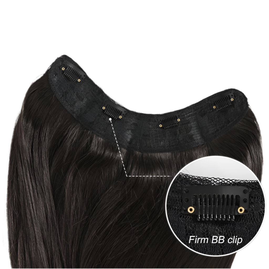 Extensiones Cortina en U 55 cm de Largo Cabello 100% Similar al Cabello Natural 🥇