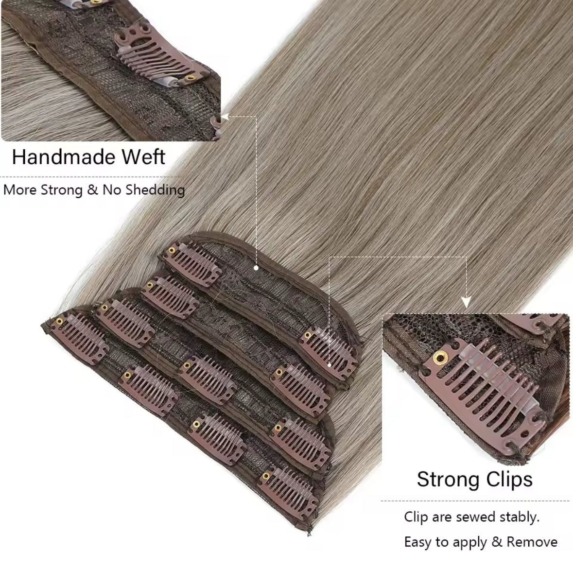 EXTENSIONES POR CAPA 66 cm de largo 100% Similar al Cabello Natural 🥇200 gr