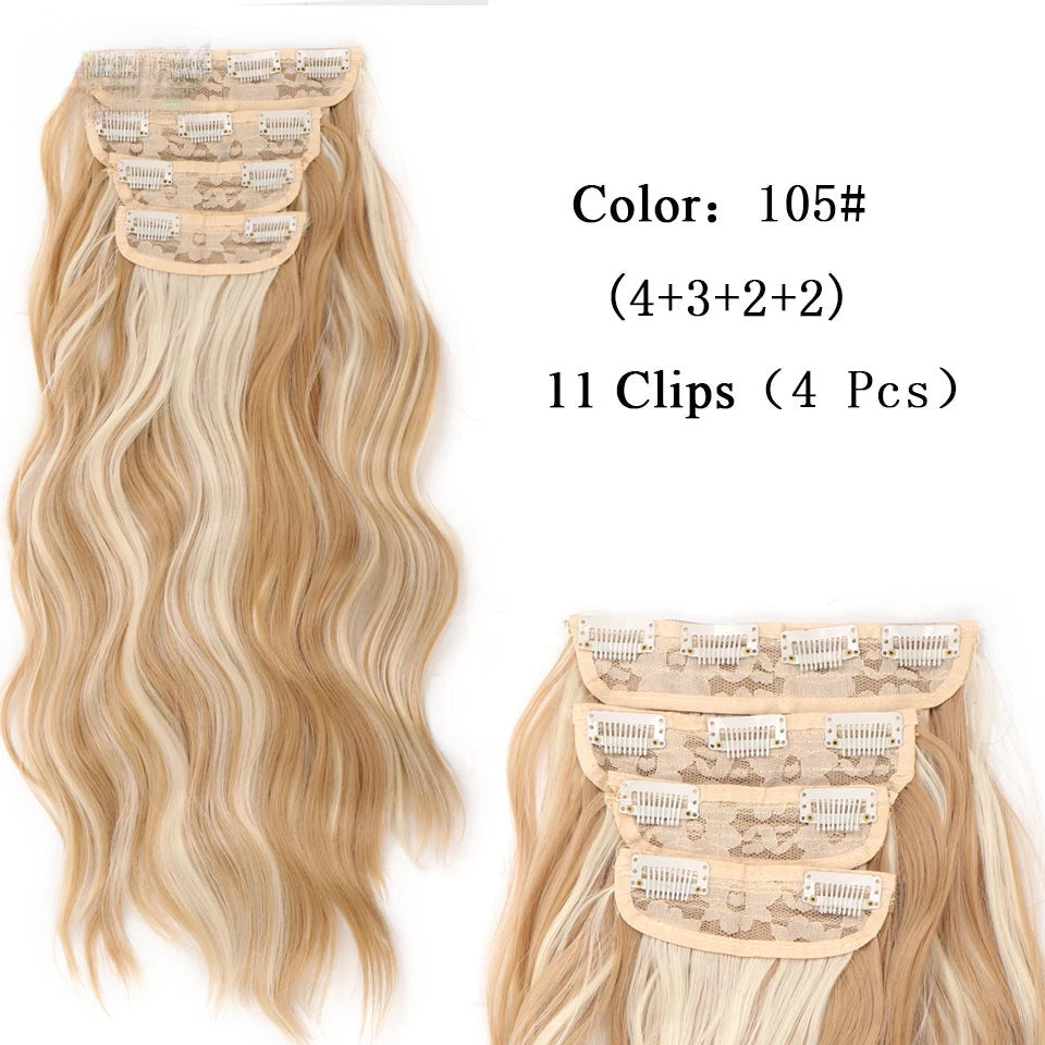 Extensiones Maxi por Capas 4 unidades Onduladas 50 cm largo CABELLO 100% Similar al Cabello Natural 🥇 200 gr