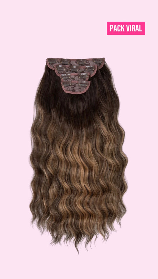 Pack 4 Cortinas Semi Natural🥇 55 cm BALAYAGE