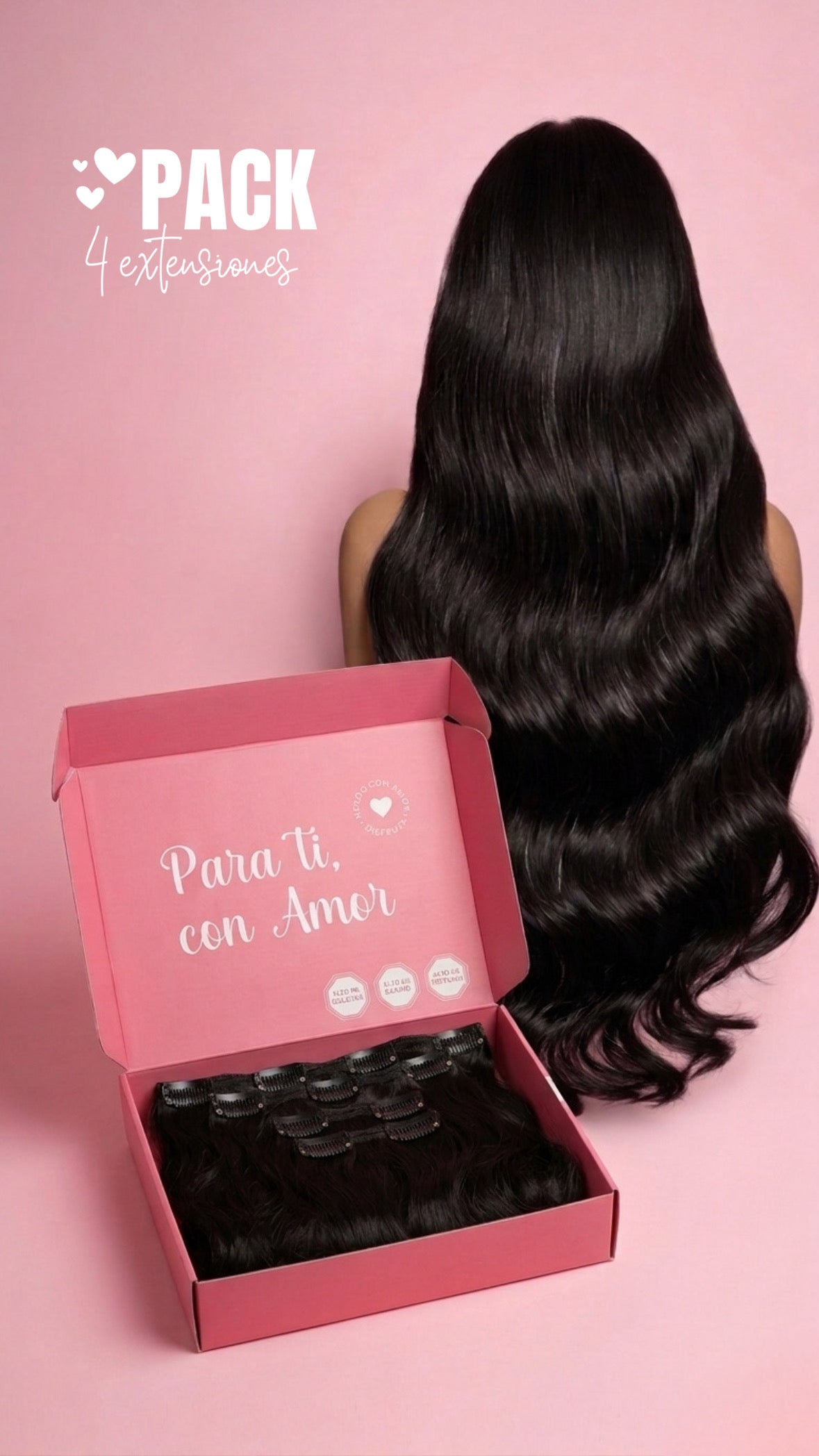Pack 4 EXTENSIONES CORTINA BALAYAGE 60 cm PREMIUM 🥇 Semi Naturales
