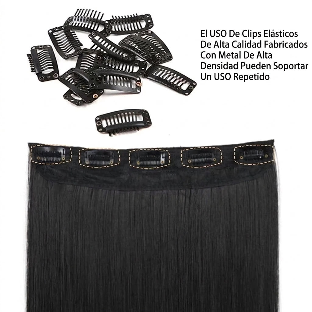 2x1 Cortina 5 clips SIN ENREDOS 70 CM Semi  Natural 🥇