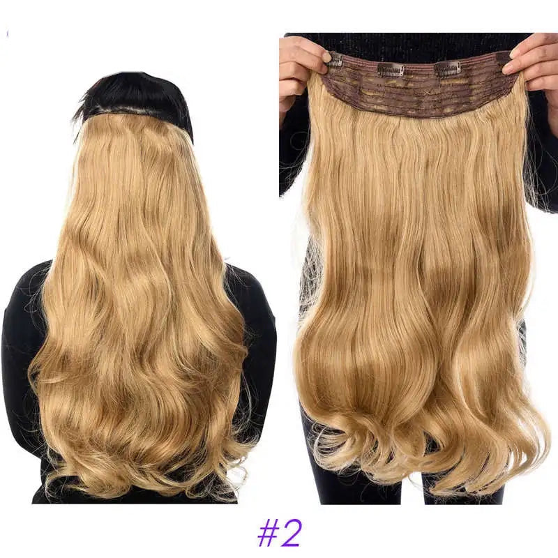 EXTENSIONES MAXI CORTINA 4 clips 60 cm de Largo Cabello 100% Similar al Cabello Natural 🥇 210 gr