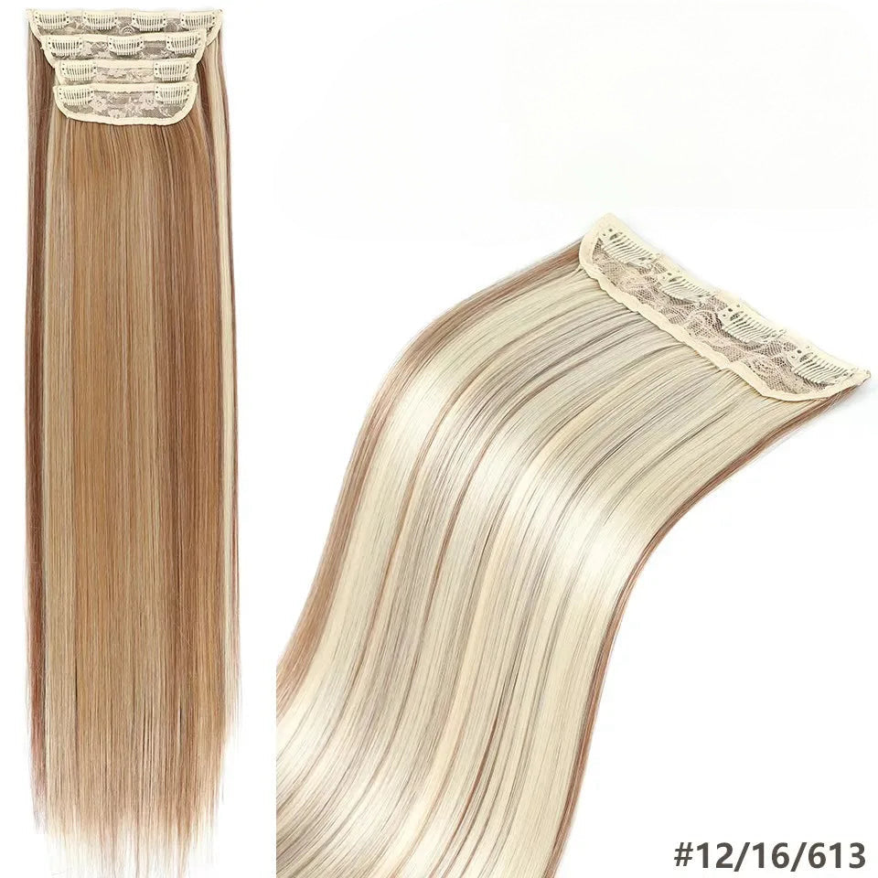 Pack 4 Extensiones SIN ENREDO 66 cm PREMIUM 🥇 Semi Naturales