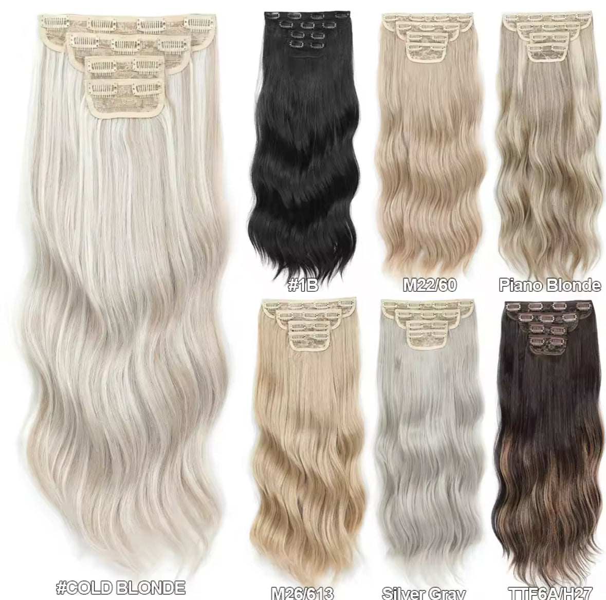 Pack 4 EXTENSIONES CORTINA BALAYAGE 60 cm PREMIUM 🥇 Semi Naturales