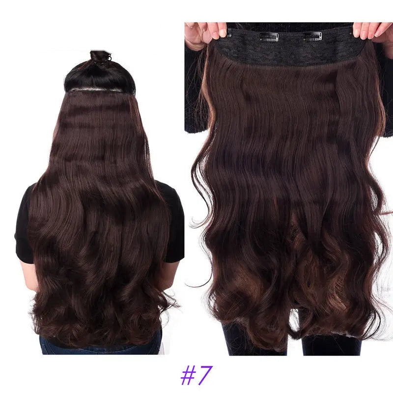 EXTENSIONES MAXI CORTINA 4 clips 60 cm de Largo Cabello 100% Similar al Cabello Natural 🥇 210 gr