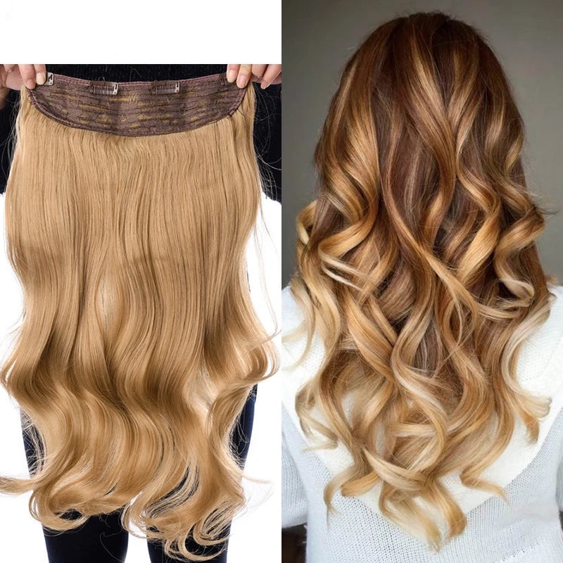EXTENSIONES MAXI CORTINA 4 clips 60 cm de Largo Cabello 100% Similar al Cabello Natural 🥇 210 gr