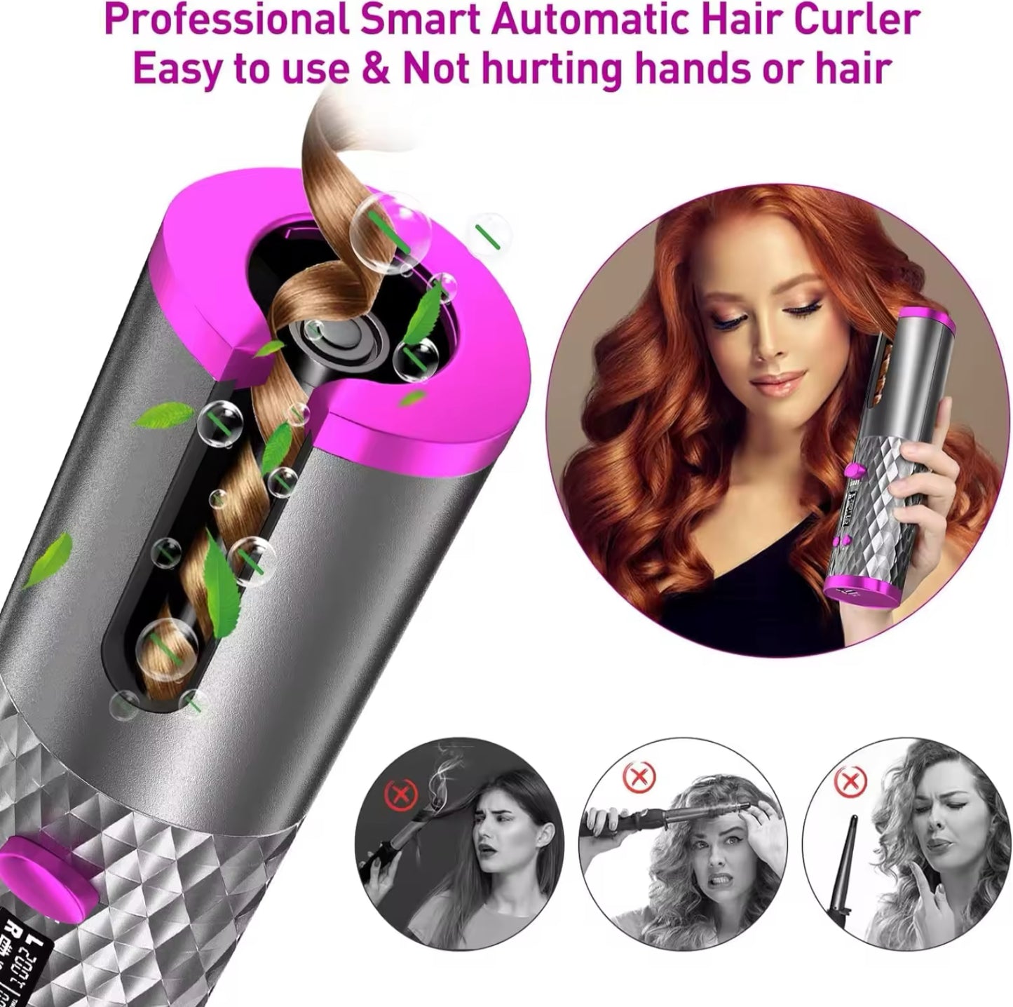 💗 RIZADOR DE PELO AUTOMATICO RECARGABLE 💗