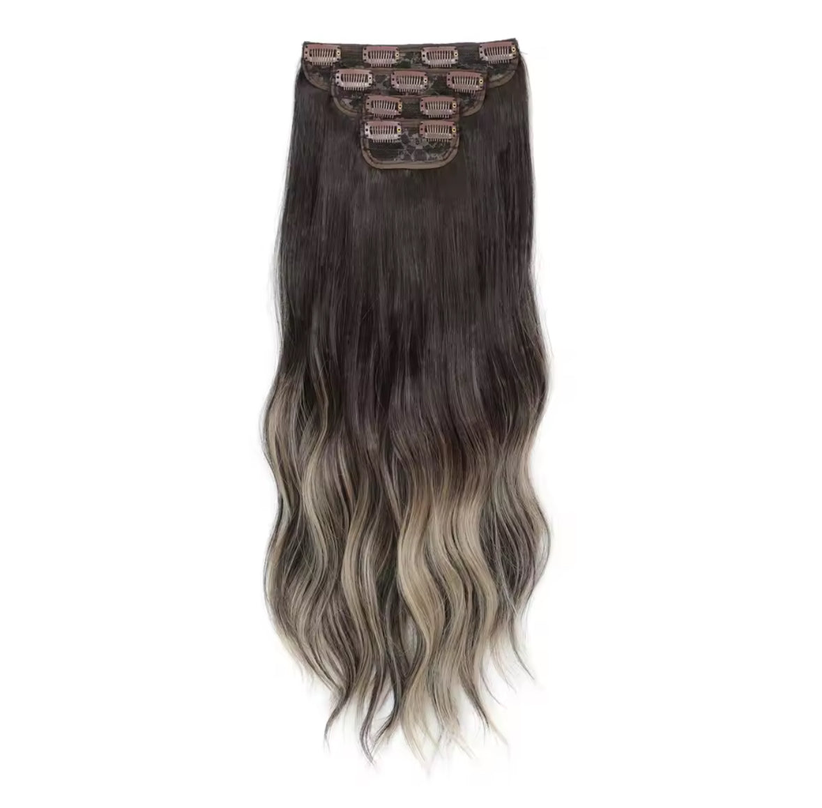Pack 4 EXTENSIONES CORTINA BALAYAGE 60 cm PREMIUM 🥇 Semi Naturales