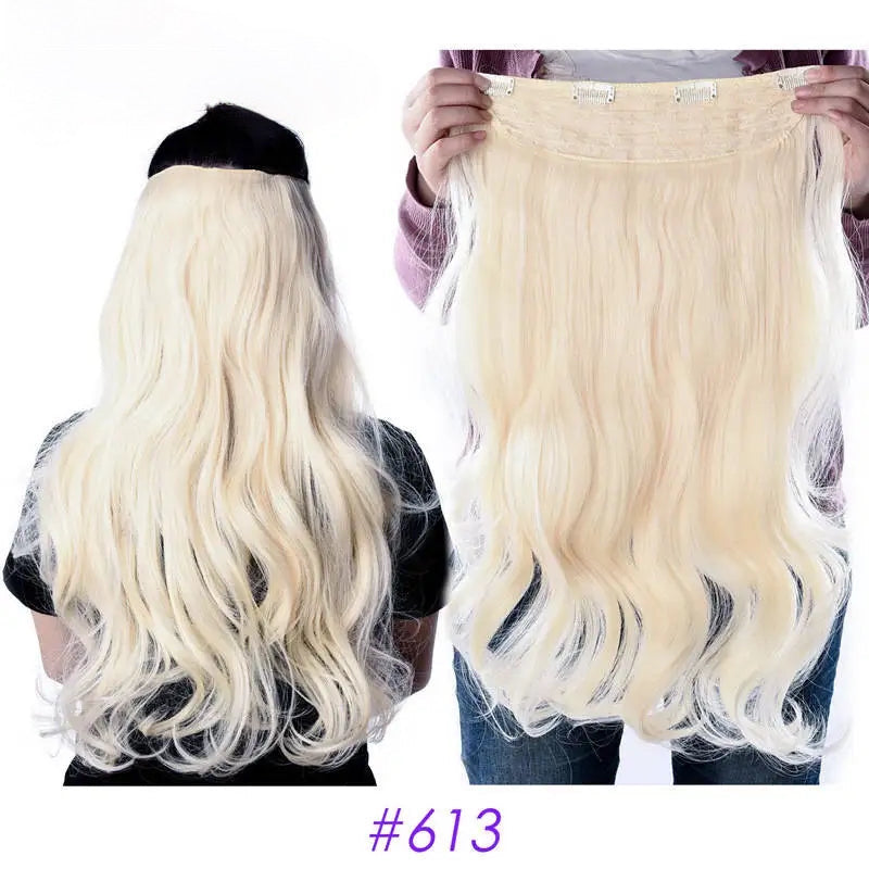 EXTENSIONES MAXI CORTINA 4 clips 60 cm de Largo Cabello 100% Similar al Cabello Natural 🥇 210 gr