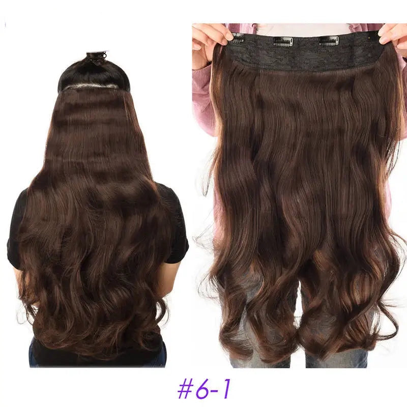 EXTENSIONES MAXI CORTINA 4 clips 60 cm de Largo Cabello 100% Similar al Cabello Natural 🥇 210 gr