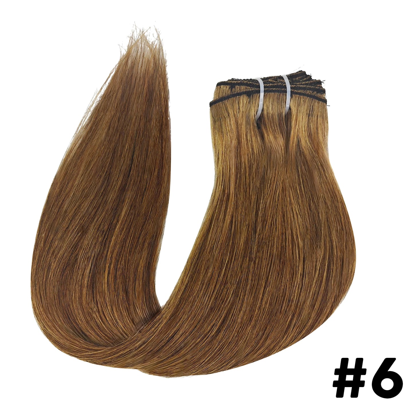 EXTENSIONES DE CABELLO 100% NATURAL©️ CASTAÑOS MEDIOS 18 CLIPS