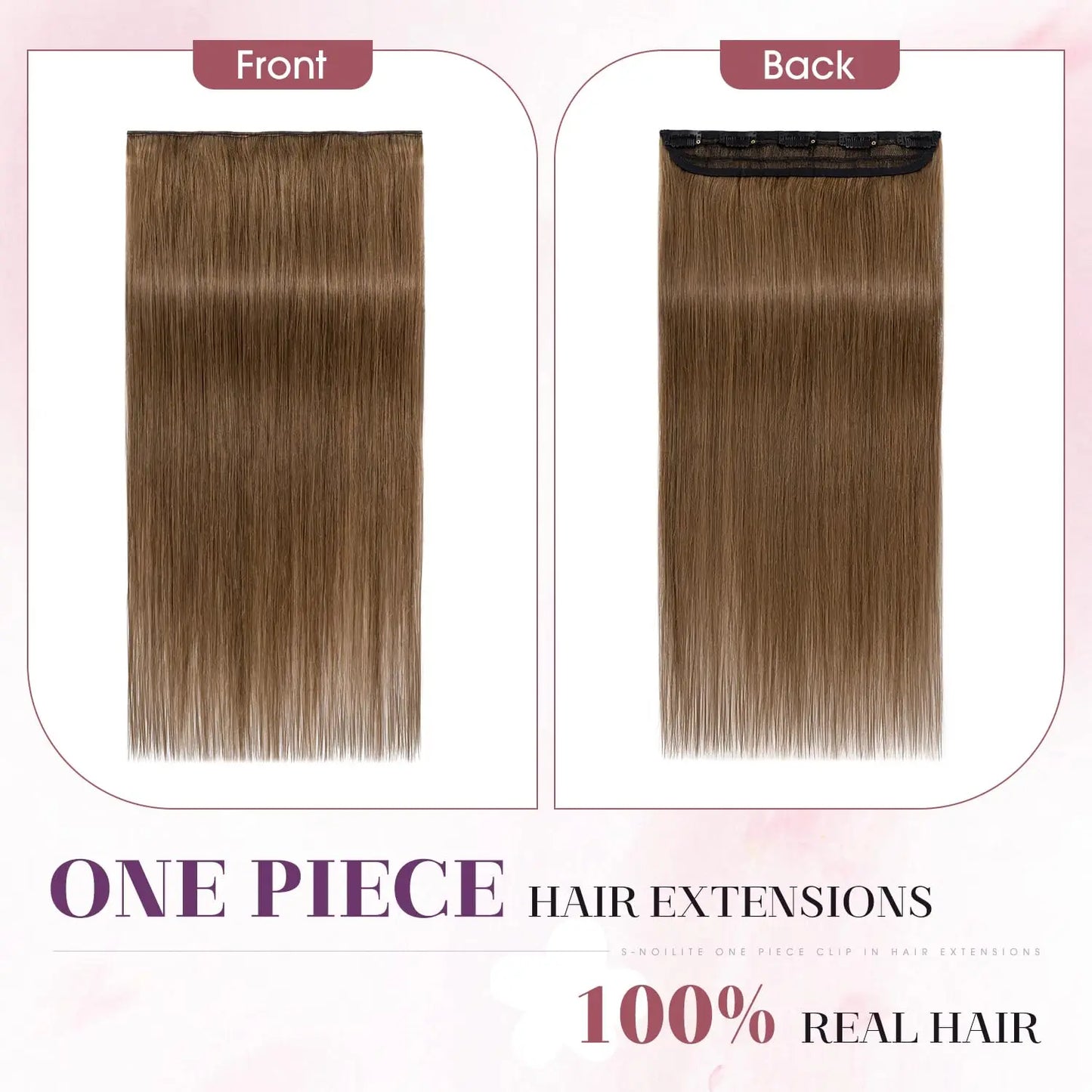 Extensiones Cortina 5 clip Cabello 100% Natural ©️ 66 cm Largo