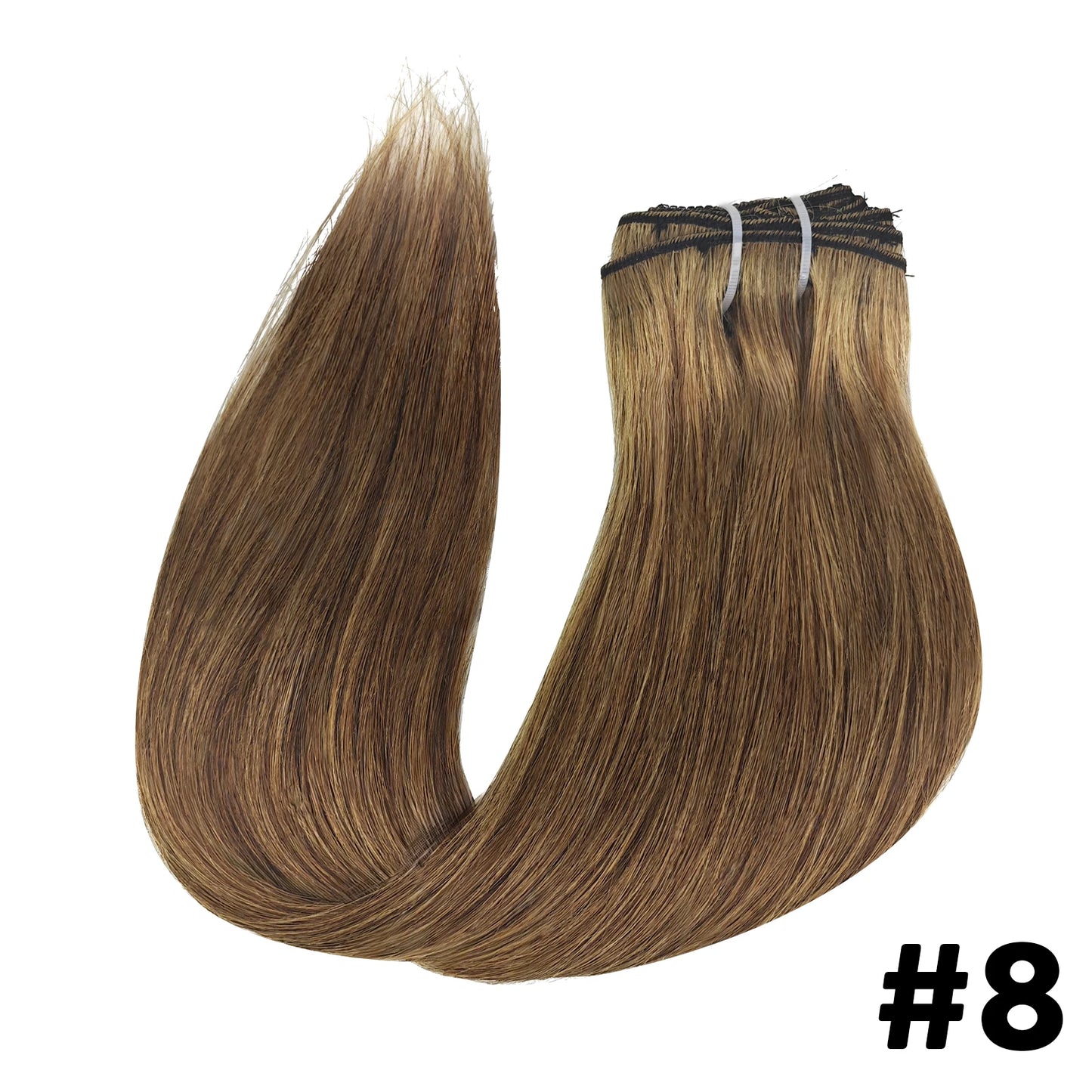 EXTENSIONES DE CABELLO 100% NATURAL©️ CASTAÑOS MEDIOS 18 CLIPS