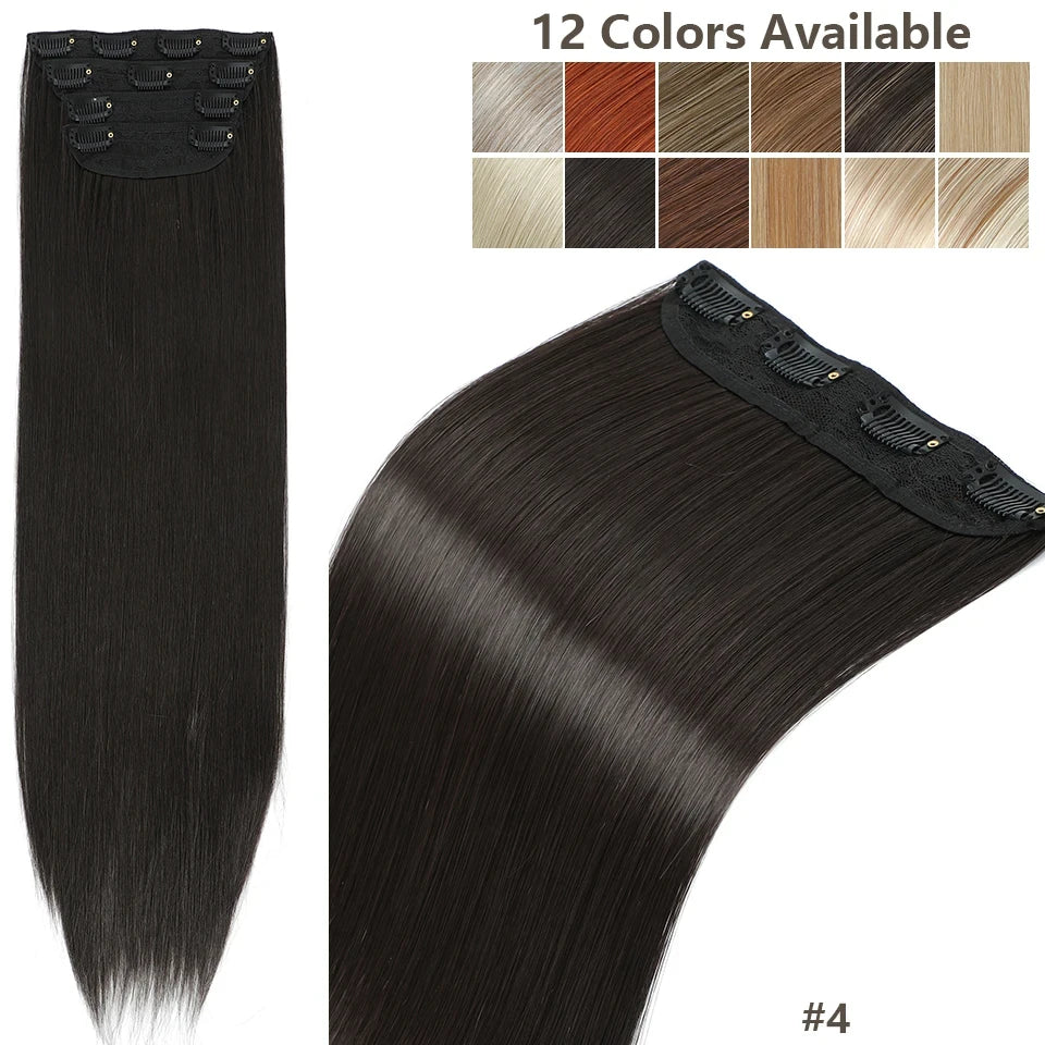 Pack 4 Extensiones SIN ENREDO 66 cm PREMIUM 🥇 Semi Naturales