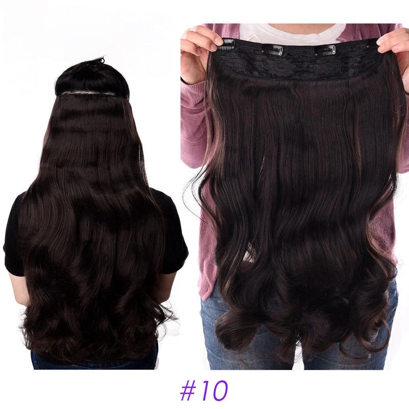 EXTENSIONES MAXI CORTINA  4 clips 80 cm de Largo con Ondas Cabello 100% Similar al Cabello Natural 🥇 210 gr