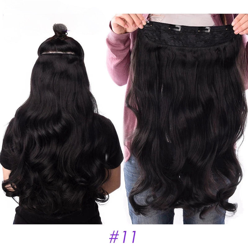 EXTENSIONES MAXI CORTINA 4 clips 60 cm de Largo Cabello 100% Similar al Cabello Natural 🥇 210 gr