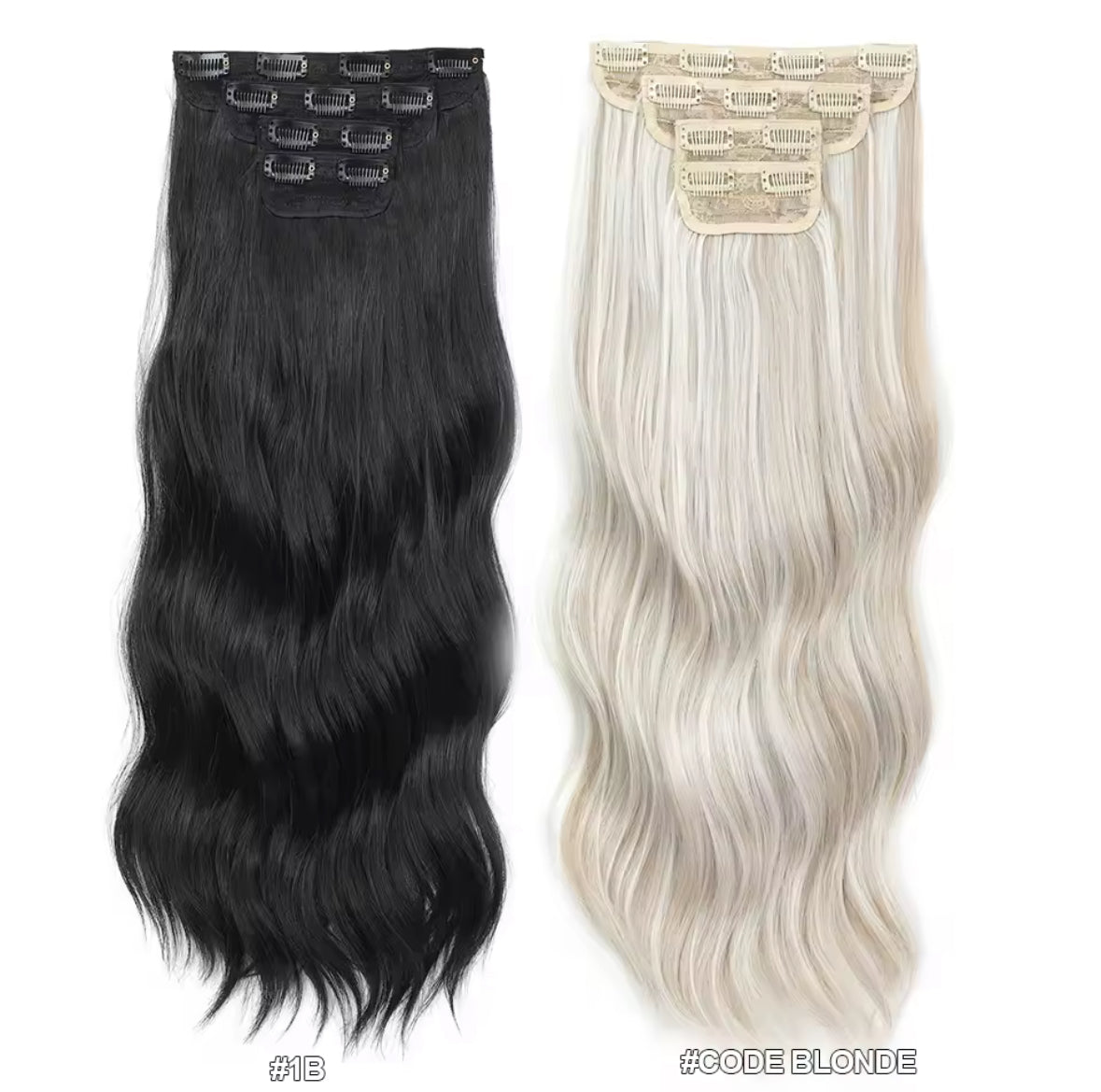 Pack 4 EXTENSIONES CORTINA BALAYAGE 60 cm PREMIUM 🥇 Semi Naturales
