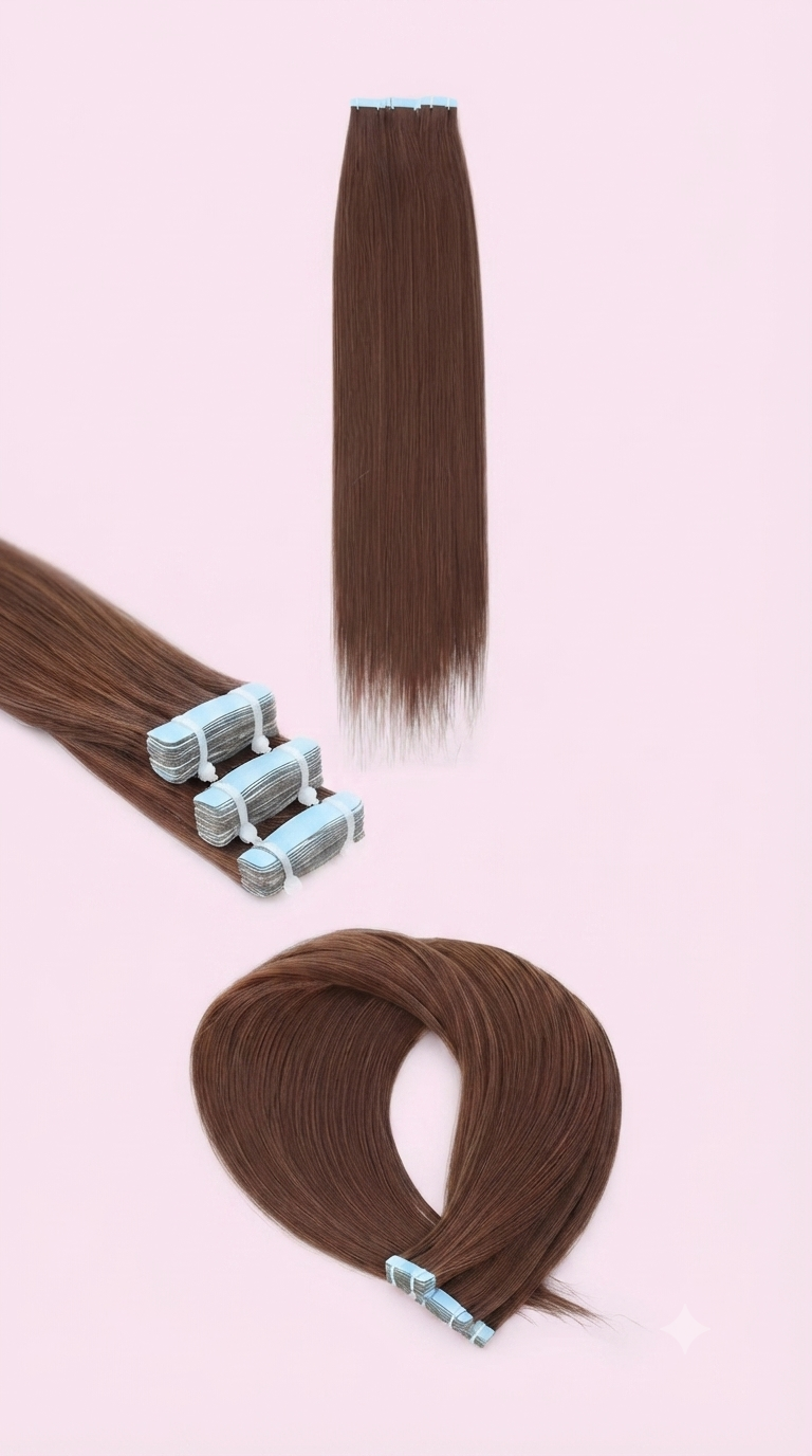 NEW⭐️ PACK 20 PIEZAS EXTENSIONES ADHESIVAS 66 CM CALIDAD PREMIUM🥇  SIMILAR AL NATURAL