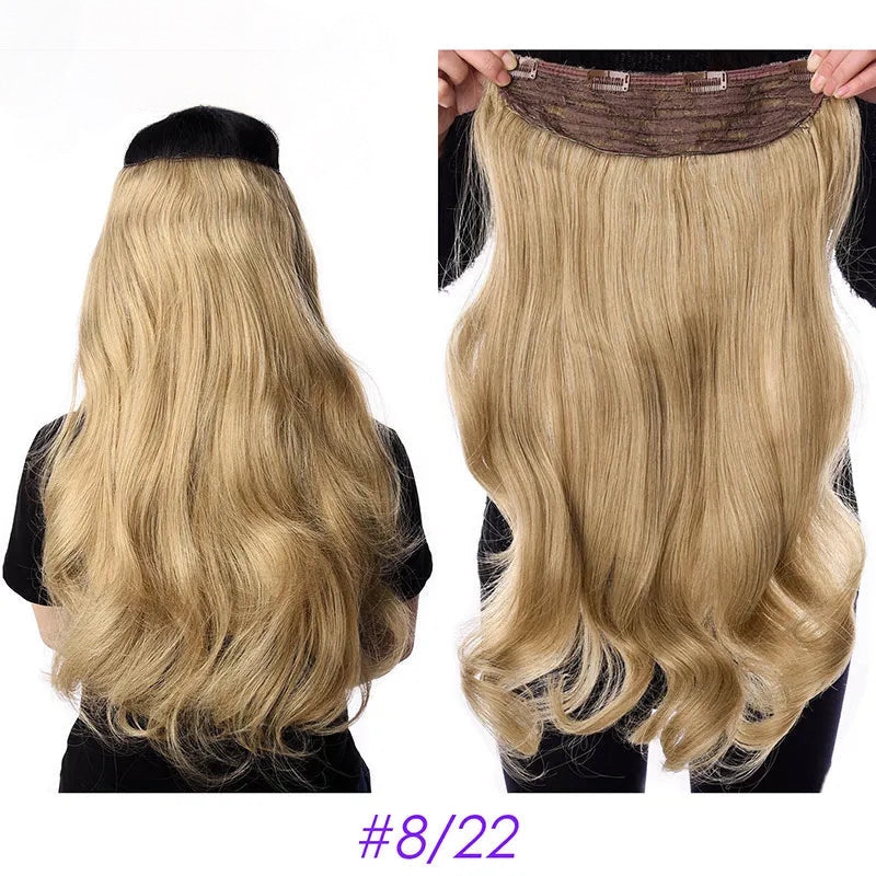 EXTENSIONES MAXI CORTINA  4 clips 80 cm de Largo con Ondas Cabello 100% Similar al Cabello Natural 🥇 210 gr