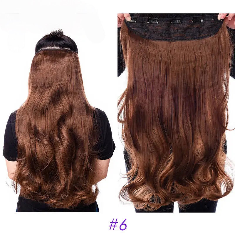 EXTENSIONES MAXI CORTINA 4 clips 60 cm de Largo Cabello 100% Similar al Cabello Natural 🥇 210 gr