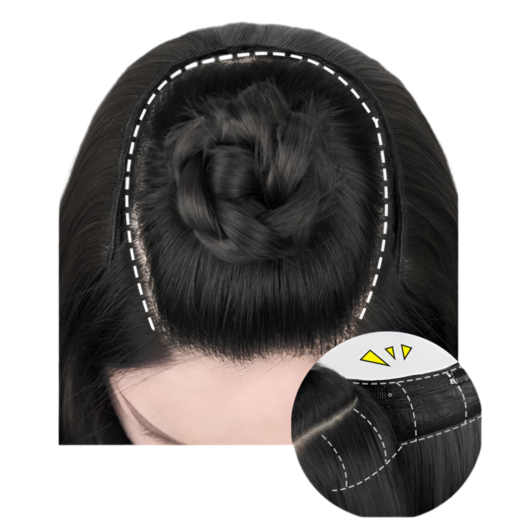 Extensiones Cortina en U 55 cm de Largo Cabello 100% Similar al Cabello Natural 🥇