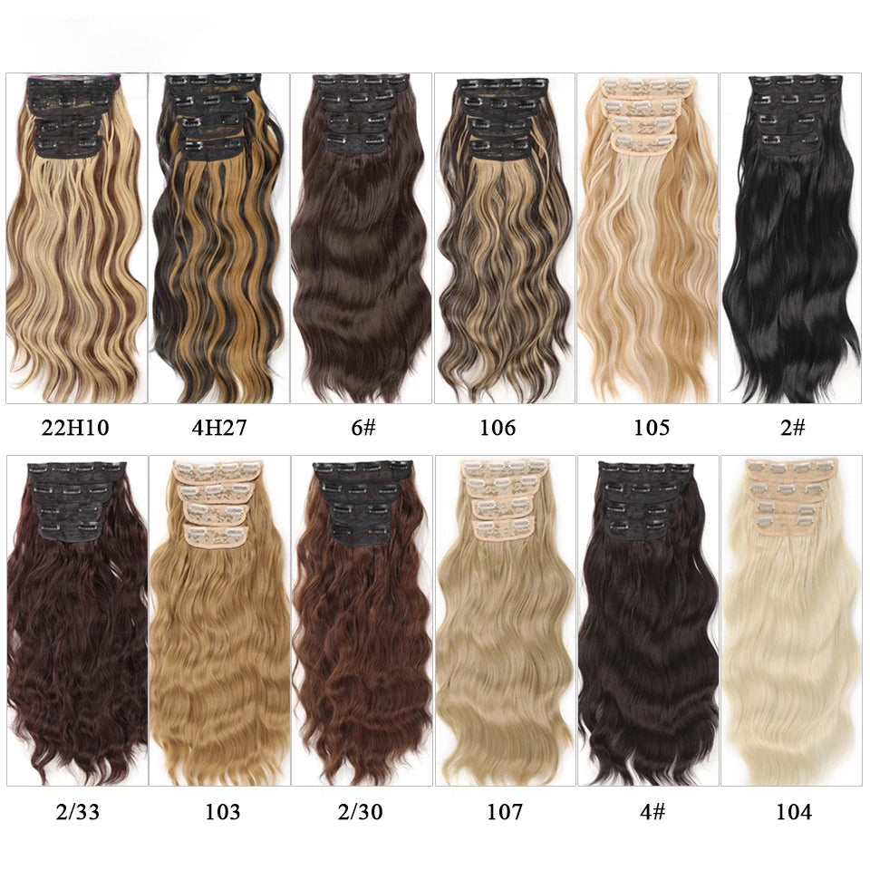 Extensiones Maxi por Capas 4 unidades Onduladas 50 cm largo CABELLO 100% Similar al Cabello Natural 🥇 200 gr