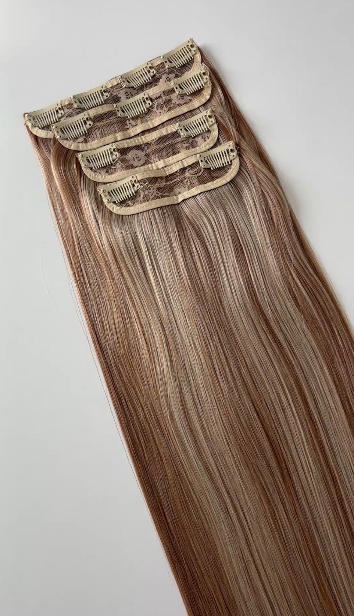 Pack 4 EXTENSIONES CORTINA BALAYAGE 60 cm PREMIUM 🥇 Semi Naturales