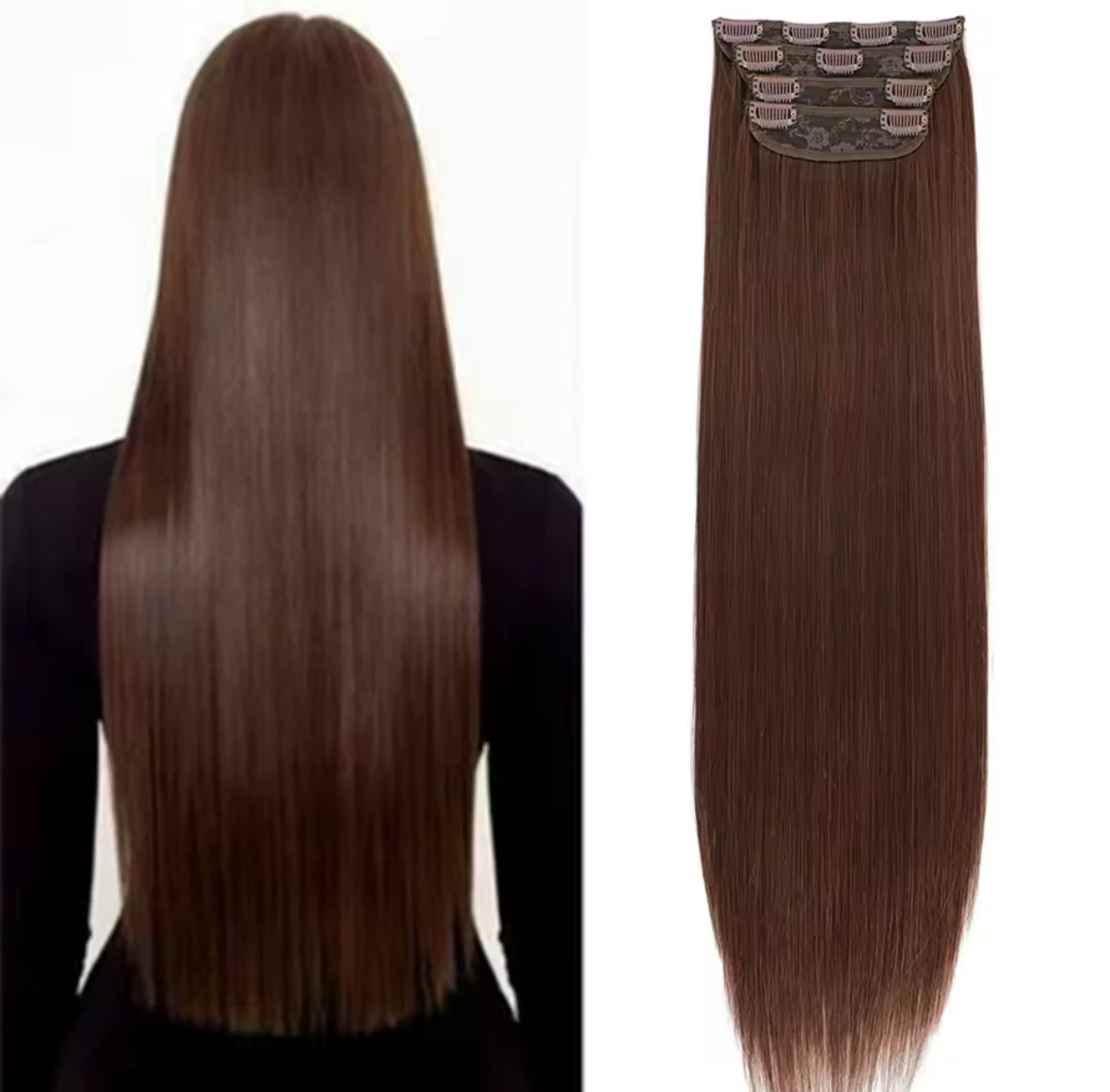 EXTENSIONES POR CAPA 66 cm de largo 100% Similar al Cabello Natural 🥇200 gr