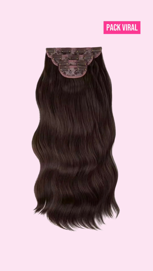 Pack 4 Extensiones SIN ENREDO BALAYAGE 60 cm PREMIUM 🥇 Semi Naturales