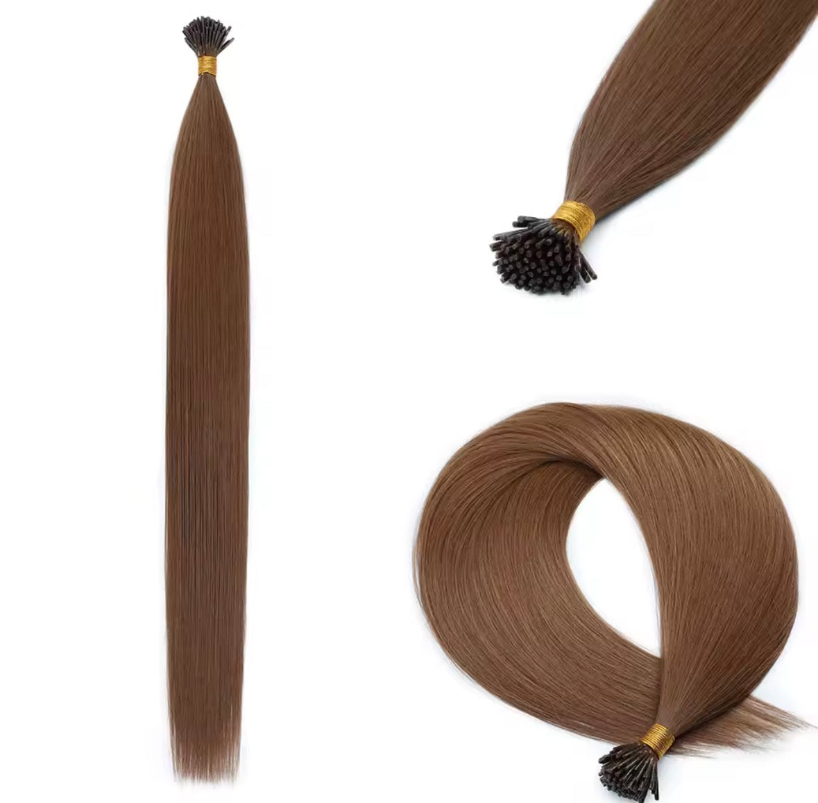 NEW ⭐️ PACK 100 EXTENSIONES DE PUNTO ADHESIVAS 66 CM Cabello PREMIUM🥇 Semi Natural