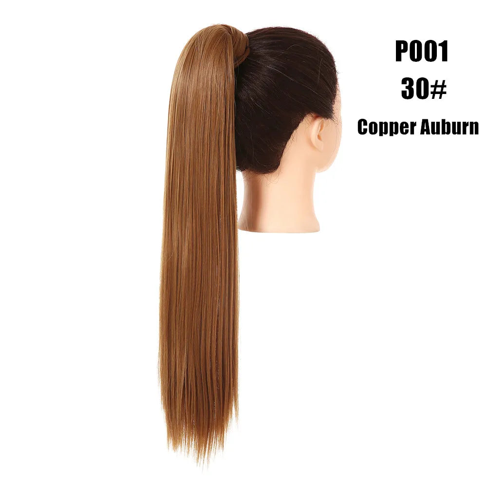 Coleta Cabello Liso Semi Natural  60 cm largo 🥇