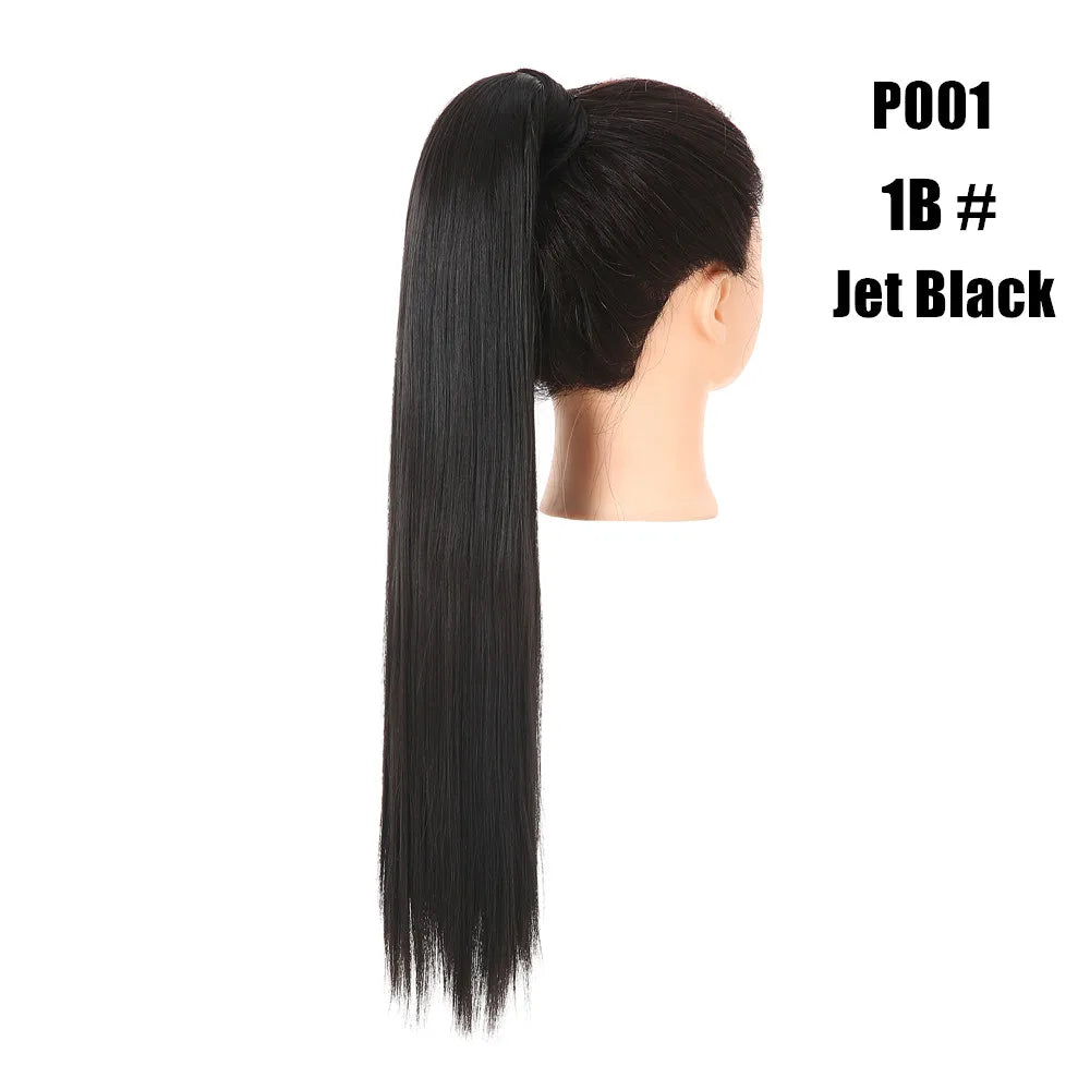 Coleta Cabello Liso Semi Natural  60 cm largo 🥇