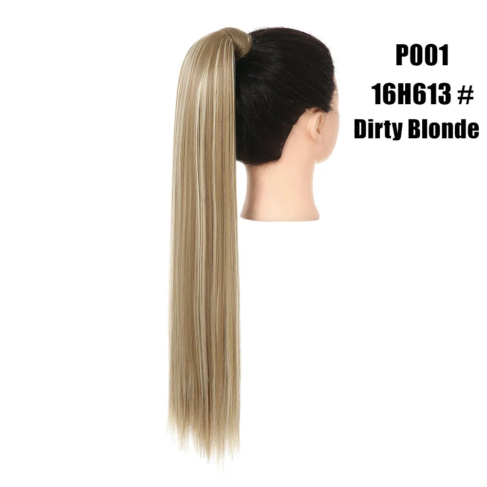 Coleta Cabello Liso Semi Natural  60 cm largo 🥇