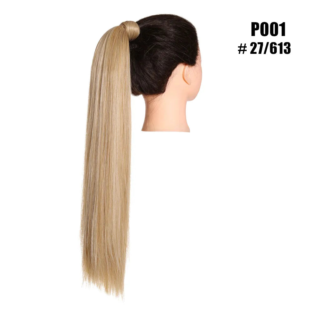 Coleta Cabello Liso Semi Natural  60 cm largo 🥇