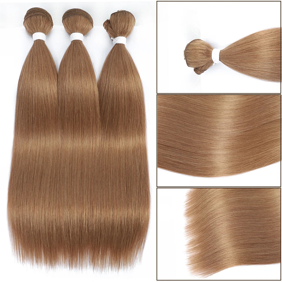 MAZO Extensiones de Cabello PREMIUM🥇 Similar al Natural Tonos Balayage Hasta 70 cm Largo