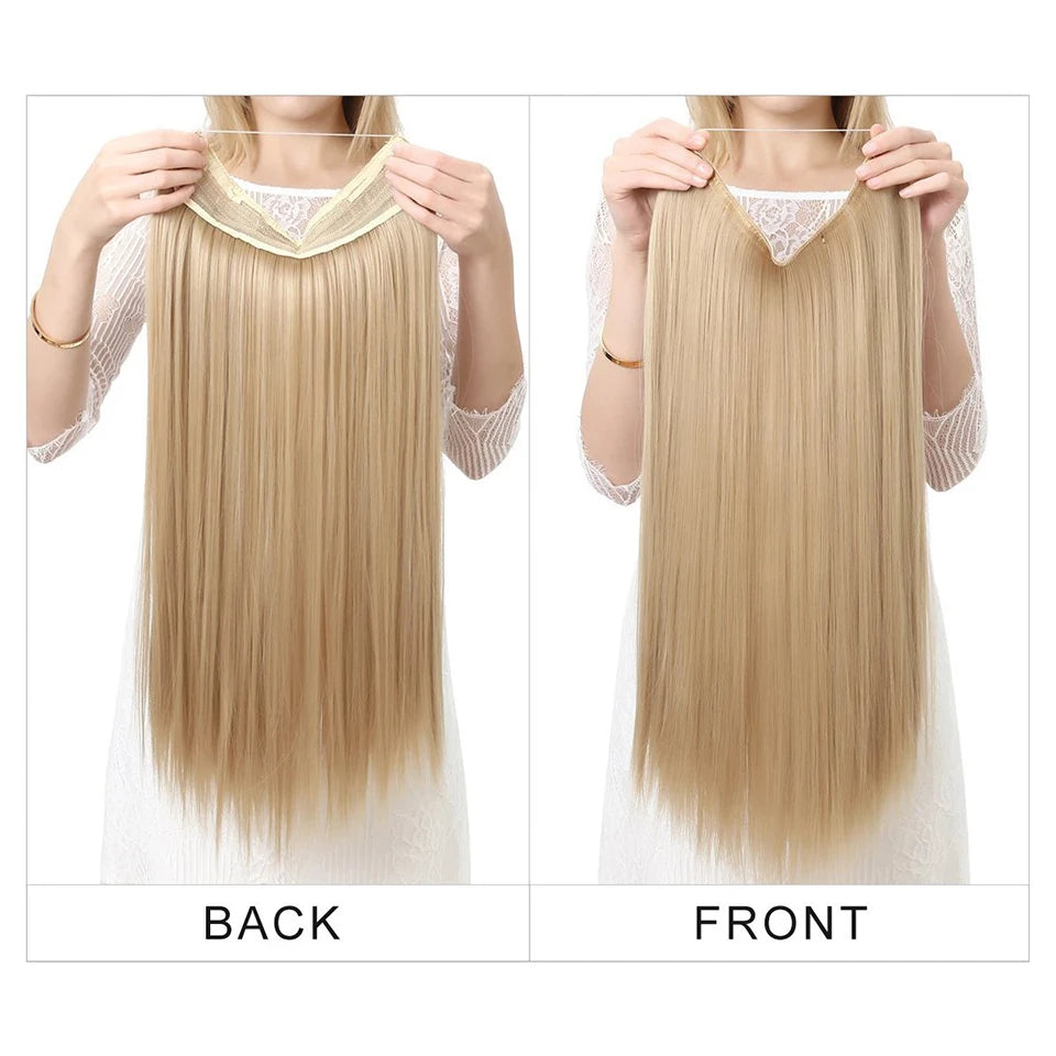 EXTENSIONES HILO INVISIBLE Balayage  Similar al Cabello Natural Premium🥇 55 cm largo Lisas