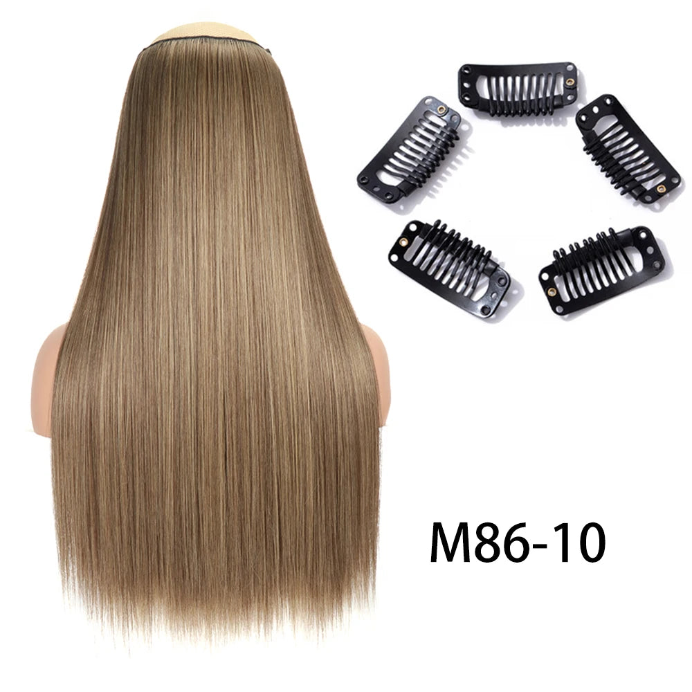 2X1 🛍️ EXTENSIONES CORTINA 5 Clip 60 cm Largo CABELLO 100% Similar al Cabello Natural 🥇
