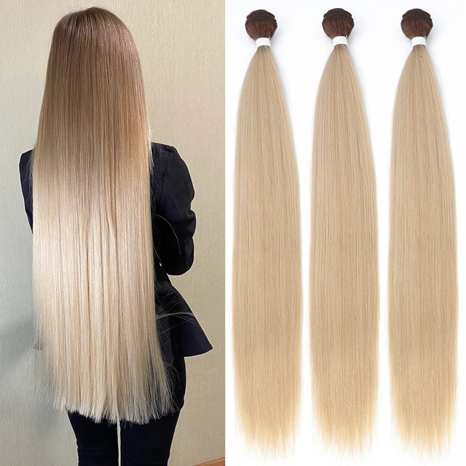 MAZO Extensiones de Cabello PREMIUM🥇 Similar al Natural Tonos Balayage Hasta 70 cm Largo