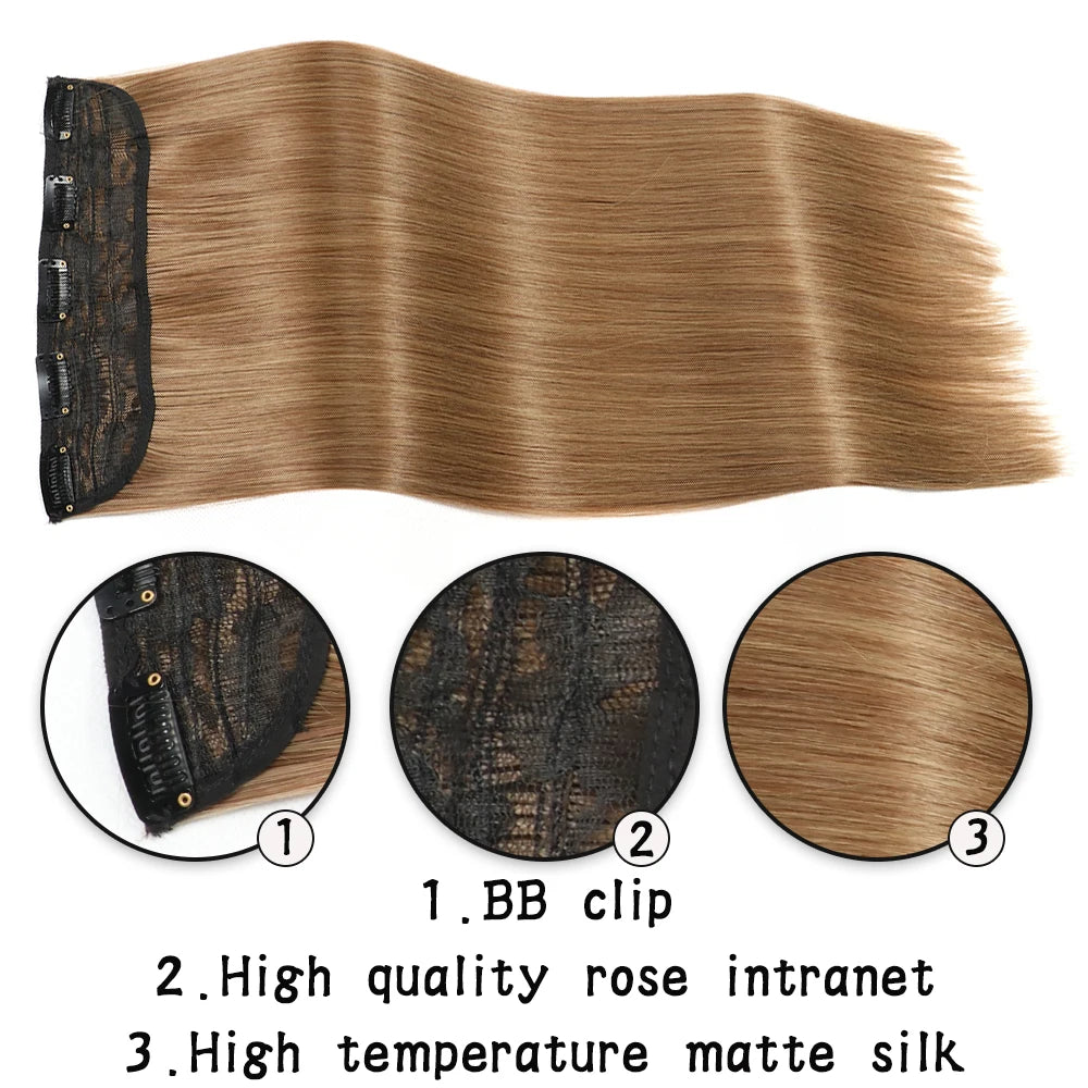 2X1 🛍️ EXTENSIONES CORTINA 5 Clip 60 cm Largo CABELLO 100% Similar al Cabello Natural 🥇