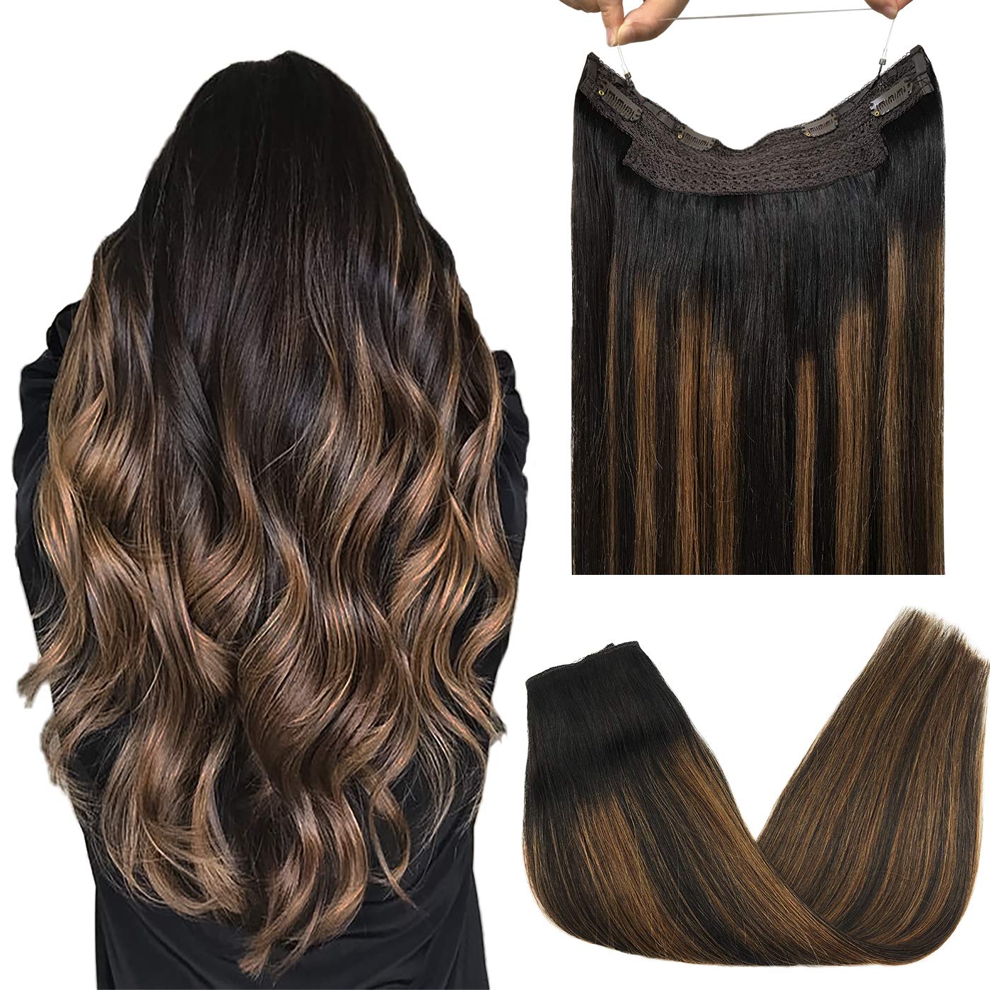 Extensiones de Cabello Natural 100% ©️ Balayage Hilo Invisible