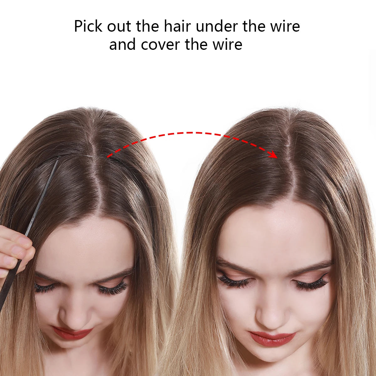 EXTENSIONES HILO INVISIBLE Balayage  Similar al Cabello Natural Premium🥇 55 cm largo Lisas