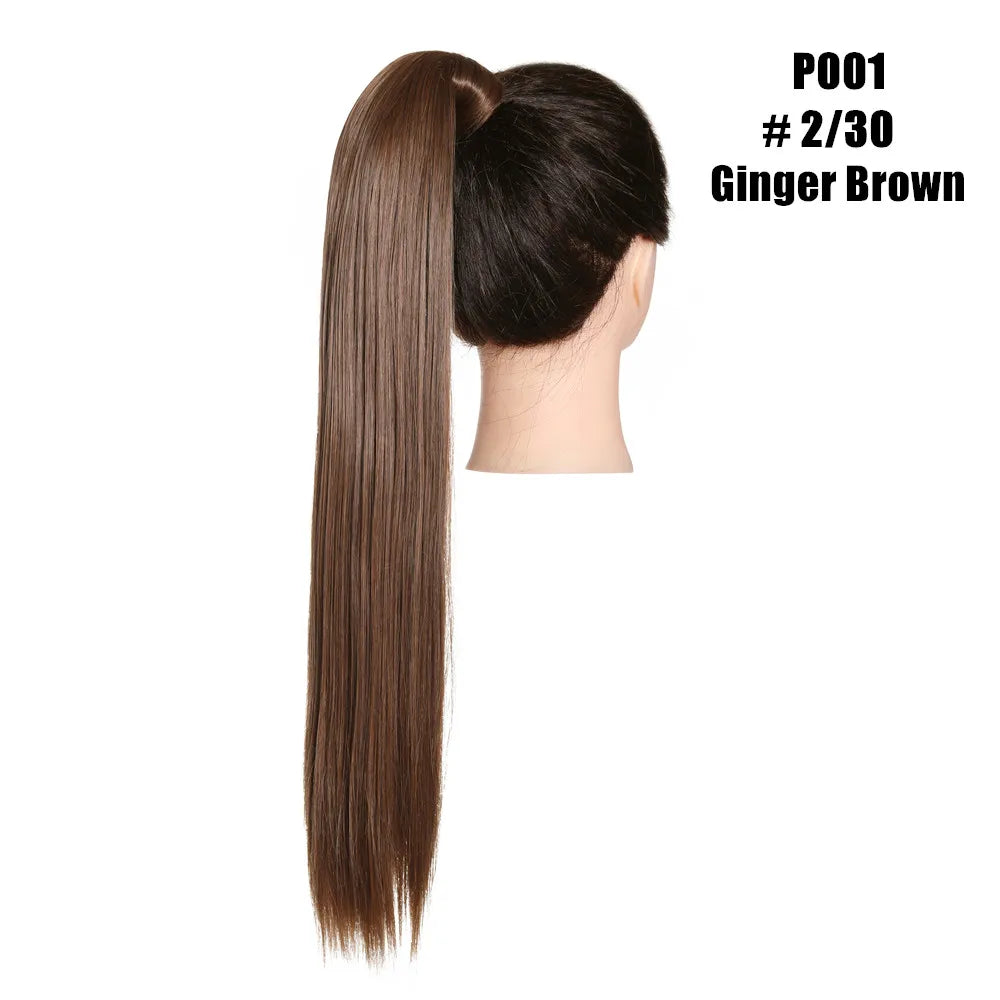 Coleta Cabello Liso Semi Natural  60 cm largo 🥇