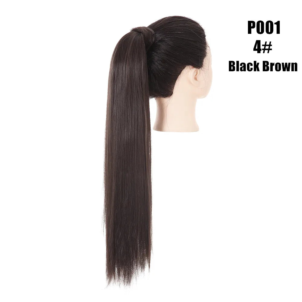 Coleta Cabello Liso Semi Natural  60 cm largo 🥇