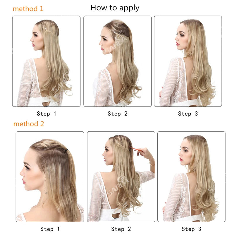 EXTENSIONES HILO INVISIBLE Balayage  Similar al Cabello Natural Premium🥇 55 cm largo Lisas