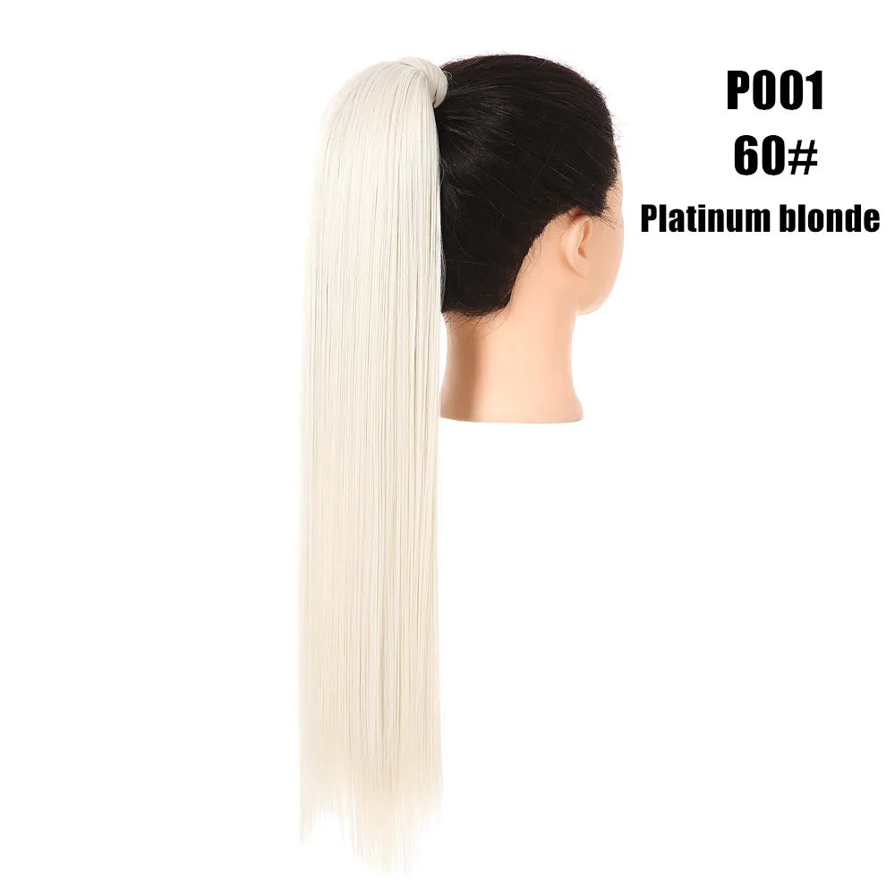 Coleta Cabello Liso Semi Natural  60 cm largo 🥇