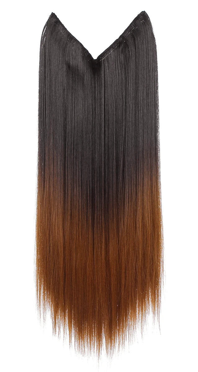 EXTENSIONES HILO INVISIBLE Balayage  Similar al Cabello Natural Premium🥇 55 cm largo Lisas